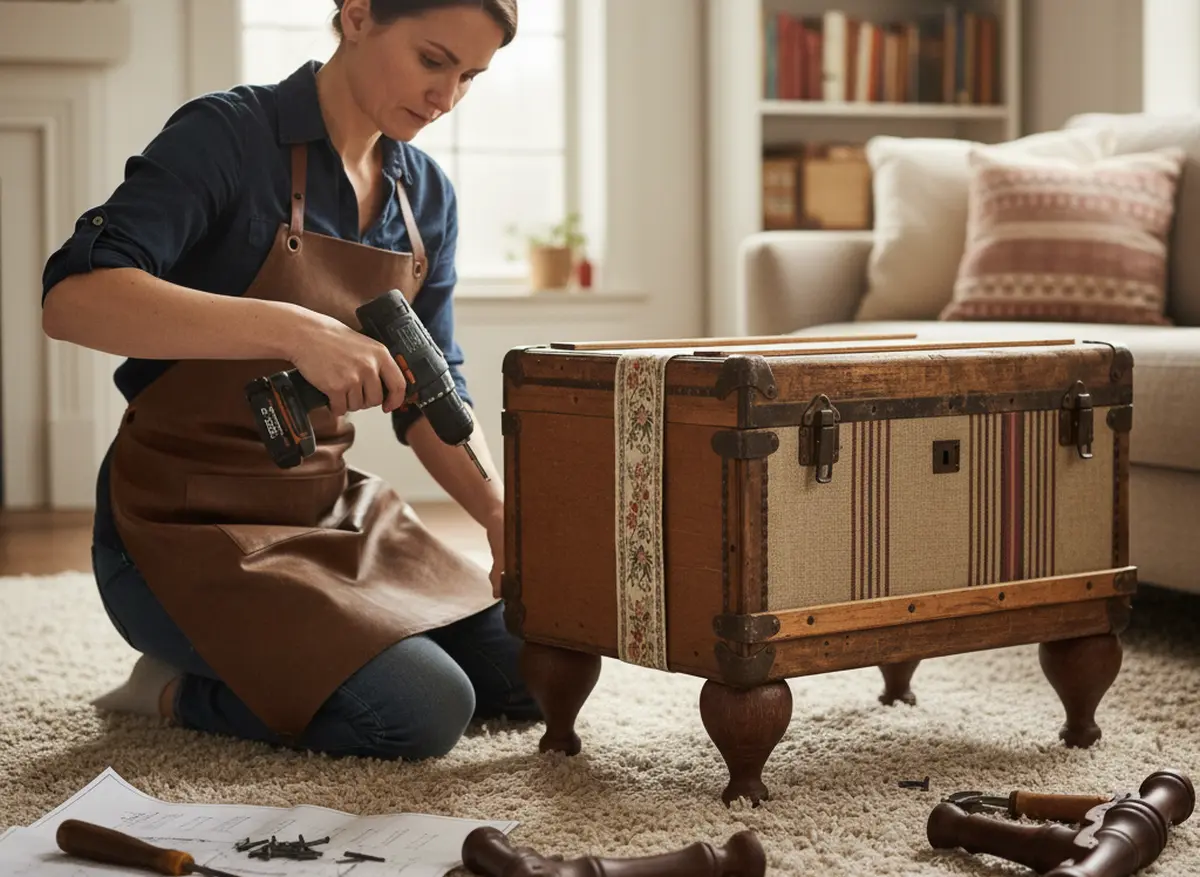 Transformer une malle ancienne en table basse : tutoriel et idées créatives