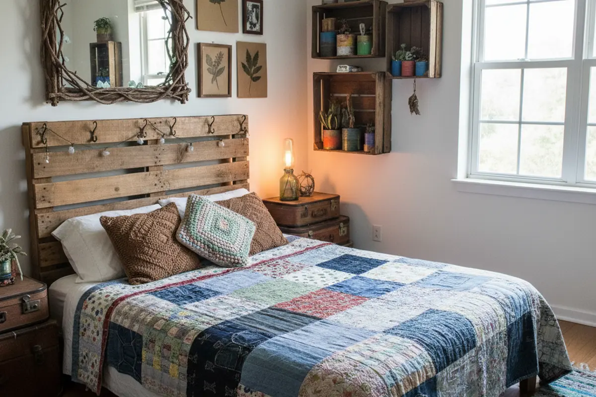 Décoration récup pour chambre : idées créatives et économiques à réaliser soi-même